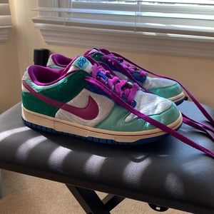 Women’s Nike SB 6.0 Dunk Low 2009 Zebra Purple Teal 314141-400 Size 8.5 US